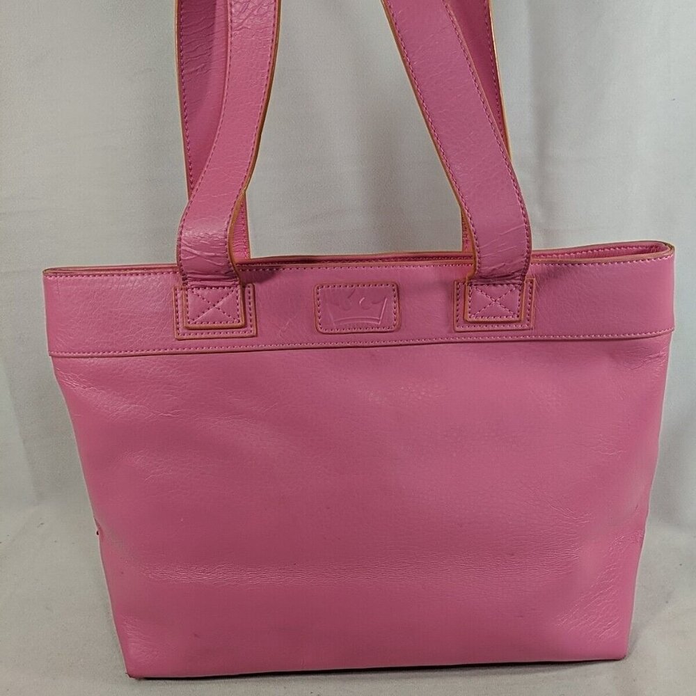 Baekgaard Leather Purse Pink Shoulder Bag 2 Strap READ Handbag Large Orange